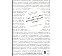 Décrire - Etudes Sur La Culture Écrite Contemporaine (1871-1981)