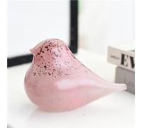 DECRZPB Art de glaçage coloré Oiseau Rose Moineau Colombe Hirondelle Figurine en Verre soufflé à la Main Presse-Papier Cadeau pour Anniversaire décoration de Maison Ornement de Table