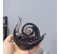 DECRZPB Figurine d'escargots en Verre soufflé Fait à la Main glaçure Presse-papiers Cadeau pour noël décoration de Maison Ornement de Table