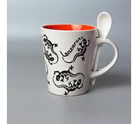 DECRZPB Tasse à café Gecko en céramique faite à la main tasse à thé tasse à café en poterie cadeau pour le bureau et la maison