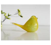 DECRZPB Verre Fait à la Main Jaune Pie Oiseau Colombe Moineau Figurine soufflé Verre glaçure Presse-papiers Cadeau pour Noël décor à la Maison Ornement de Table