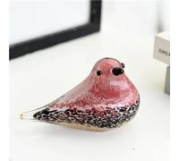 DECRZPB Verre Fait à la Main Violet Moineau Colombe Hirondelle Oiseau Figurine en Verre soufflé coloré glaçure Presse-papiers Cadeau d'anniversaire Ornements de Table décor à la Maison