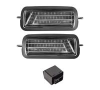 DECTER Jeu De Phares Pour Lada Pour Niva 4X4 1995 LED Pour Feux Pour DRL Avec Clignotant Fonction Plastique Car Styling Tuning Phare Avant(Light with relay)