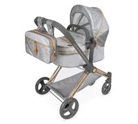 Decuevas Cityx 3-en-1 - Poussette pliante pour poupées jusqu'à 50 cm - Dimensions 38x65x73 cm - Coton, Plastique, Polyester