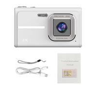 Decumeby Appareil Photo Numérique pour Enfants et Débutants, Caméra Vlog HD 1080P avec Mise au Point Automatique à Zoom 48MP 16X, écran IPS de 2,4 Pouces, 7 Filtres Intégrés et Lumière de (Silver)