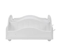 Decumeby Bibliothèque pour Tout-Petits, Organisateur D'affichage de Stockage de Livres à 3 Niveaux pour Salle de e Crèche, pour Enfants, Construction en PP, 15x11,8x8,7 Pouces (White)