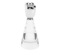 Decumeby Bougeoir élégant en Forme de Cœur Stable en Acrylique, Chandelier Conique pour Dîners Romantiques et Mariages, 4,5x15x6cm (Silver)