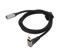 Decumeby Câble USB C 3.2 à Angle Droit de Charge Rapide pour Consoles de Jeux Steam Deck, Câble D'extension USB 10 Gbit/s PD100W 4K 60 Hz pour le Travail et le Divertissement, Alliage D'aluminium