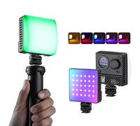 Decumeby Lumière de Remplissage K10RGB 10 W RVB, 84 Lumières Vidéo LED 1800 K 9000 K, Lumière Vlog à intensité Variable avec écran LCD et Chargement de Type C, pour Photographie,