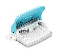 Decumeby Machine à Relier le Papier, Reliure à Spirale Portable pour Livre à Bobines A4 A5 A6 A7, jusqu'à 30 Trous, Perforatrice de Trous Ronds pour L'école et la Maison, Bleu Clair