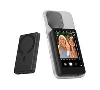 Decumeby Moniteur Magnétique pour Téléphone Vlog Selfie, écran Tactile Complet avec Faible Latence de 40 Ms, Portée sans Fil de 50 M, écran de 3,97 Pouces, pour Les Créateurs de Contenu