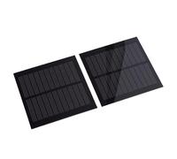 Decumeby Panneau Solaire en Polysilicium, Kit de Modules Compacts et Efficaces de 1,3 W pour les Aventures en Plein Air, 2 Pièces 98x98mm