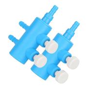 Decumeby Répartiteur d'air D'aquarium Adaptateur de Pompe à Oxygène Efficace pour Aquarium Distributeur 2 Voies pour Aquarium Diamètre Interne 4MM Tuyau d'air 2 Pièces Bleu Blanc pour Les Amateurs