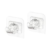 Decumeby Support de Tringle à Rideau Auto-adhésif sans Perçage pour Salle de Bain et Cuisine, Crochet de Tringle de Fenêtre Extensible pour Chambre à Coucher et Salon, Matériau ABS, Paquet de 2