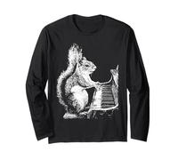 d'écureuil Amusant Jouant du Piano Animal Pianiste Musique Manche Longue