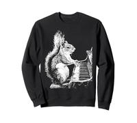 d'écureuil Amusant Jouant du Piano Animal Pianiste Musique Sweatshirt