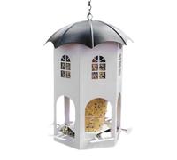 d'écureuil - Tube de semences, raccord en métal | Distributeur d'oiseaux Suspendu, Support extérieur résistant à la Pluie et Jardin de fenêtre pour pinsons, Sparrows, Chickadees, Goldfinches