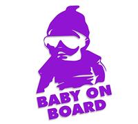 Decus Baby on Board Baby Carlos Hangover L 0223 (Violet) // Autocollant JDM Style Transfert de Vinyle