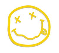 Decus Nirvana Smiley Face Grunge Kurt Cobain XXL 0166 (jaunir) // Autocollant JDM Style Transfert de Vinyle