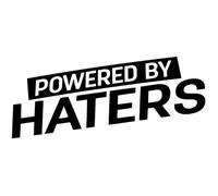 Decus Powered by Haters L 0049 (Noires) // Autocollant JDM Style Transfert de Vinyle