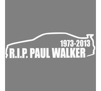 Decus R.I.P. Paul Walker L 0111 (Blanc) // Autocollant JDM Style Transfert de Vinyle