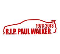 Decus R.I.P. Paul Walker L 0111 (Rouge) // Autocollant JDM Style Transfert de Vinyle