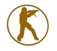 Decus Shop Counter Strike Logo L 0125 (brunir) // Autocollant JDM Style Transfert de Vinyle