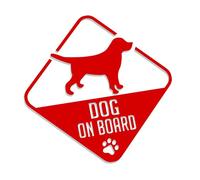 Decus Shop Dog on Board XL 0232 (Rouge) // Autocollant JDM Style Transfert de Vinyle