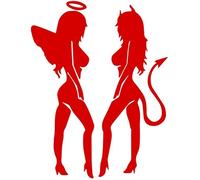 Decus Shop Femmes Anges et Diables Sexy L 0233 (Rouge) // Autocollant JDM Style Transfert de Vinyle