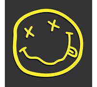 Decus Shop Nirvana Smiley Face Grunge Kurt Cobain XXL 0166 (Jaune Fluo) // Autocollant JDM Style Transfert de Vinyle