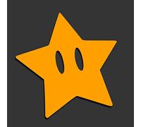 Decus Shop Super Mario Star L 0144 (Orange) // Autocollant JDM Style Transfert de Vinyle