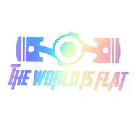 Decus Shop The World is Flat L 0119 (Hologramme) // Autocollant JDM Style Transfert de Vinyle