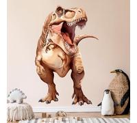Decvictor Stickers Muraux Enfants Grand Dinosaure Autocollant Mural Tyrannosaure Dino Decoration Chambre Bebe Le Salon Pépinière Mur (W78 * H124 cm)