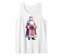 Ded Moroz Snegurochka Russie Père Noël Russe Russie Débardeur, Homme, Blanc, L