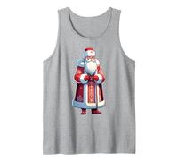 Ded Moroz Snegurochka Russie Père Noël Russe Russie Débardeur, Homme, Gris Chiné, S
