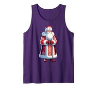 Ded Moroz Snegurochka Russie Père Noël Russe Russie Débardeur, Homme, Violet, L