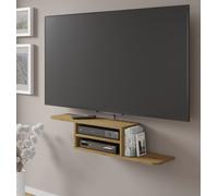 DEDAL meuble TV suspendu minimal 90x22x20h cm Chêne