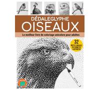 DÉDALEGLYPHE OISEAUX: Le meilleur livre de coloriage unicolore pour adultes.