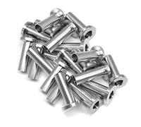 DEDC 20 Pcs Manchons de Protection en Acier Inoxydable pour Garde-corps de Câble 1/8 Pouce 5/32 Pouce 3/16 Pouce Poteaux en Bois, Balustrade de Bricolage