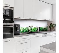 Dedeco Arrière-plan de cuisine Motif épices V3 5 mm en mousse rigide PVC comme protection anti-éclaboussures pour mur de cuisine imperméable avec vernis UV brillant toutes les surfaces, 260 x 60 cm