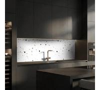Dedeco Mur de cuisine Motif pierre V7, 5 mm en mousse rigide - Plaque en plastique PVC - Protection murale - Imperméable - Avec vernis UV brillant - Toutes les surfaces - 280 x 60 cm