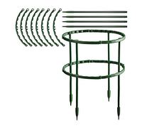 DEDEMCO Lot de 12 tuteurs pour plantes - 25,4 cm - Demi-rond - Vert - Support pour plantes de jardin - Support pour plantes grimpantes - Treillis pour plantes et légumes