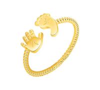 Dédié à, vous ferez une mère et un bébé et un anneau de pied, un petit anneau, un accessoire polyvalent incrusté de pour la main, et de pied de bébé. Bague Femme (B, One Size)