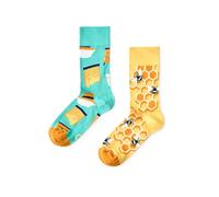 Dedoles Chaussettes Unisexe Homme Femme & Enfants beaucoup designs amusants Football Pompier Grenouille gauche droite différent, couleur: Multicolore, désign: Apiculteur, taille: 35-38