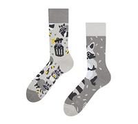 Dedoles Chaussettes Unisexe Homme Femme & Enfants beaucoup designs amusants gauche droite différent, couleur: Gris, motif: Raton laveur, taille: 39-42