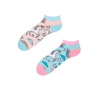 Dedoles Chaussettes Unisexe Homme Femme & Enfants beaucoup designs amusants gauche droite différent, couleur: Rose, motif: Licorne arc-en-ciel (Socquettes), taille: 39-42