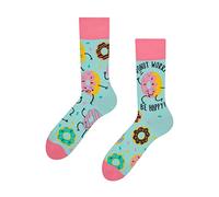 Dedoles Chaussettes Unisexe Homme Femme & Enfants beaucoup designs amusants gauche droite différent, couleur: Bleu, motif: Donuts, taille: 35-38