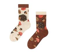 Dedoles Chaussettes Unisexe Homme Femme & Enfants beaucoup designs amusants gauche droite différent, couleur: Beige, motif: Hérisson forestier, taille: 23-26