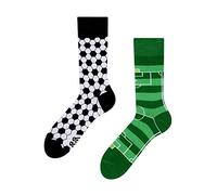 Dedoles Chaussettes Unisexe Homme Femme & Enfants beaucoup designs amusants gauche droite différent, couleur: Vert, motif: Football, taille: 43-46