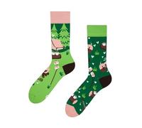 Dedoles Chaussettes Unisexe Homme Femme & Enfants beaucoup designs amusants gauche droite différent, couleur: Vert, motif: Amour de la nature, taille: 43-46